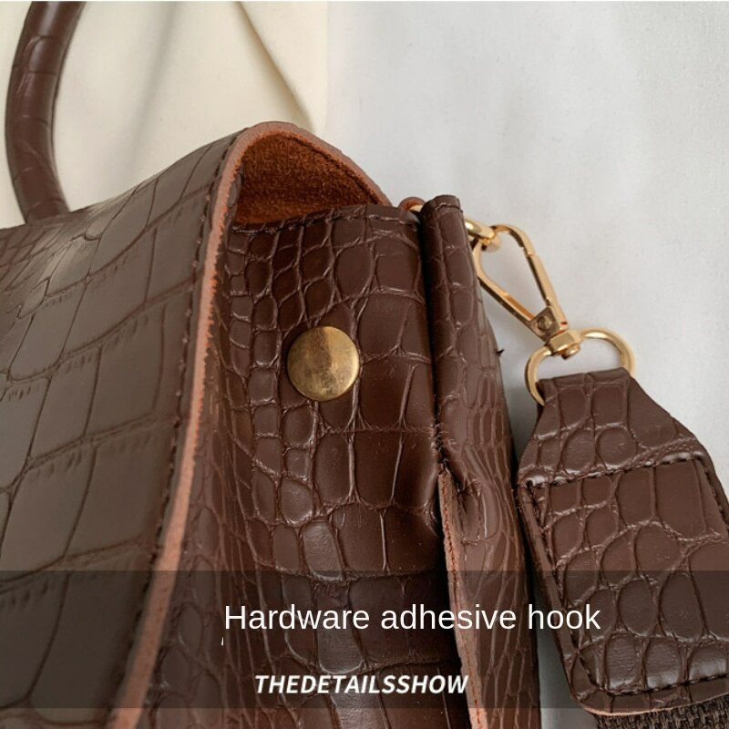 Vintage Crocodile Pattern Bag Women