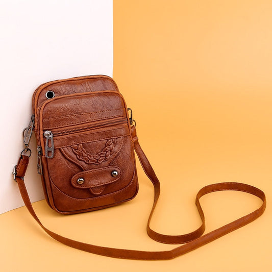 Vintage Small Crossbody Bag For Mobile Phone Women