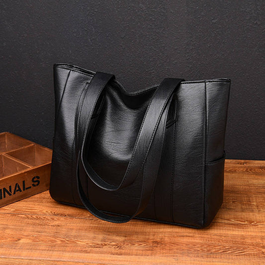 Vintage Solid Large Capacity Tote Bag