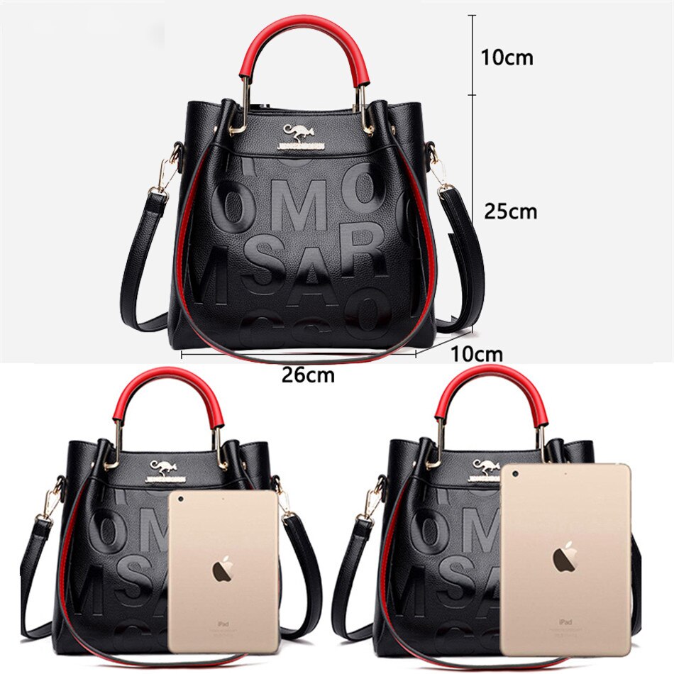 High Quality PU Leather Luxury Handbags Women Bags